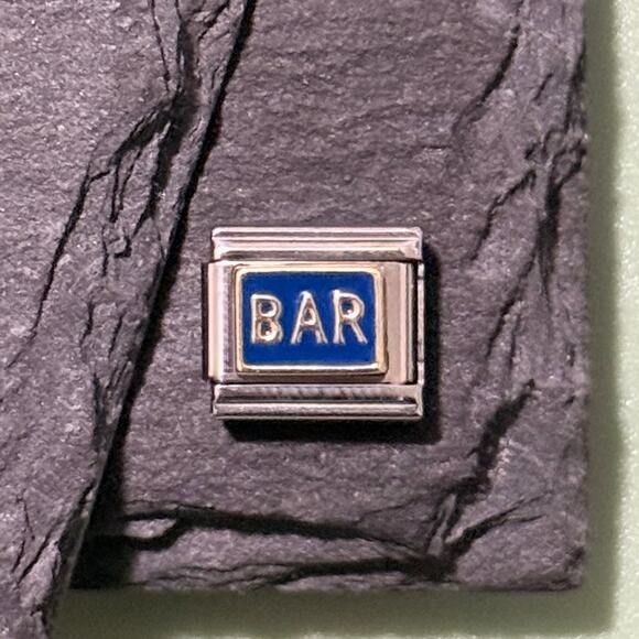 BAR Italian Charm Bracelet Link - Picture 1 of 1